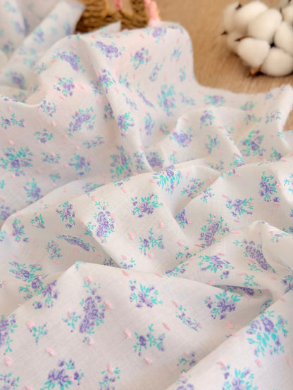 Printed Plumeti Cotton Lilac Meadow