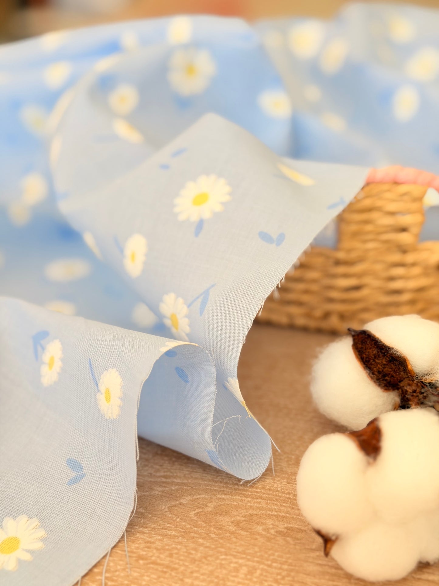 Puff Printed Cotton Daisy Blush