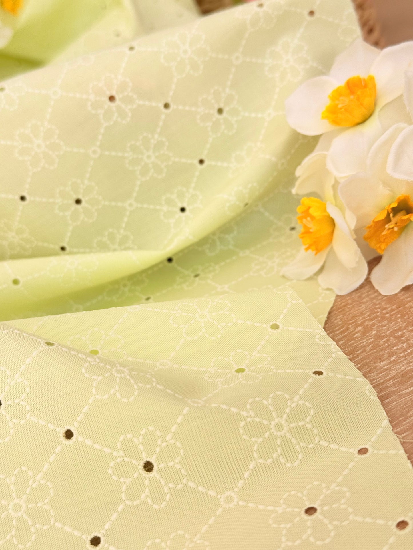 Puff Printed Cotton Petal Lattice