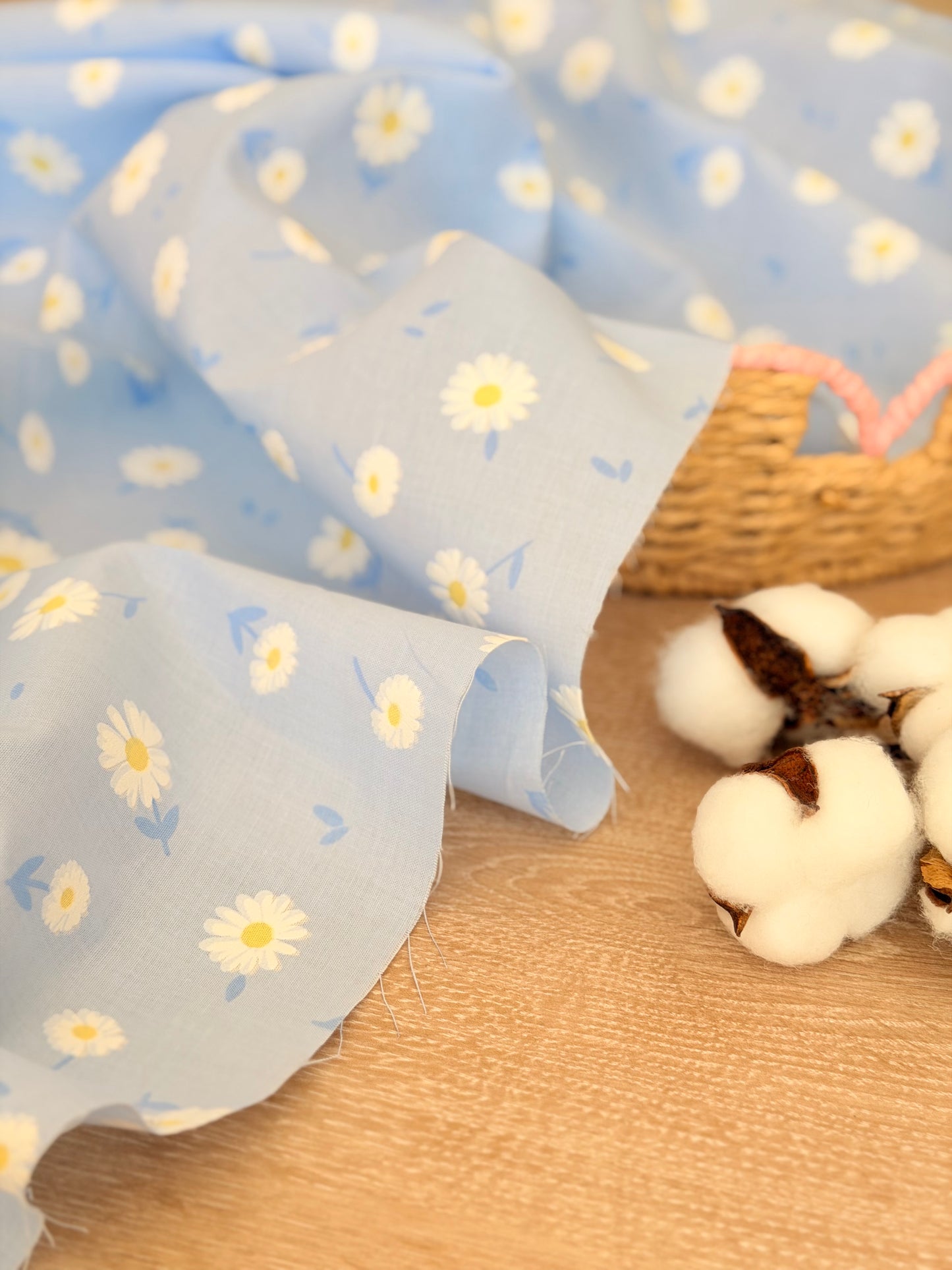 Puff Printed Cotton Daisy Blush