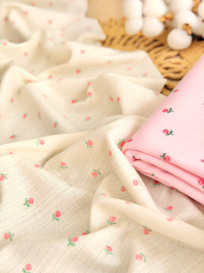 Printed Cotton Jersey Blush Petals