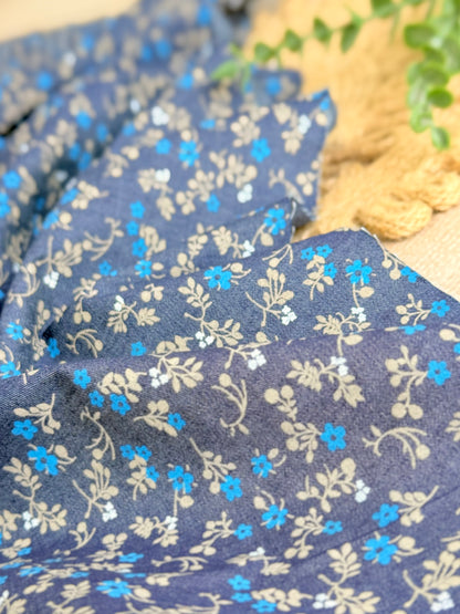 Printed Denim Bluebell Garden