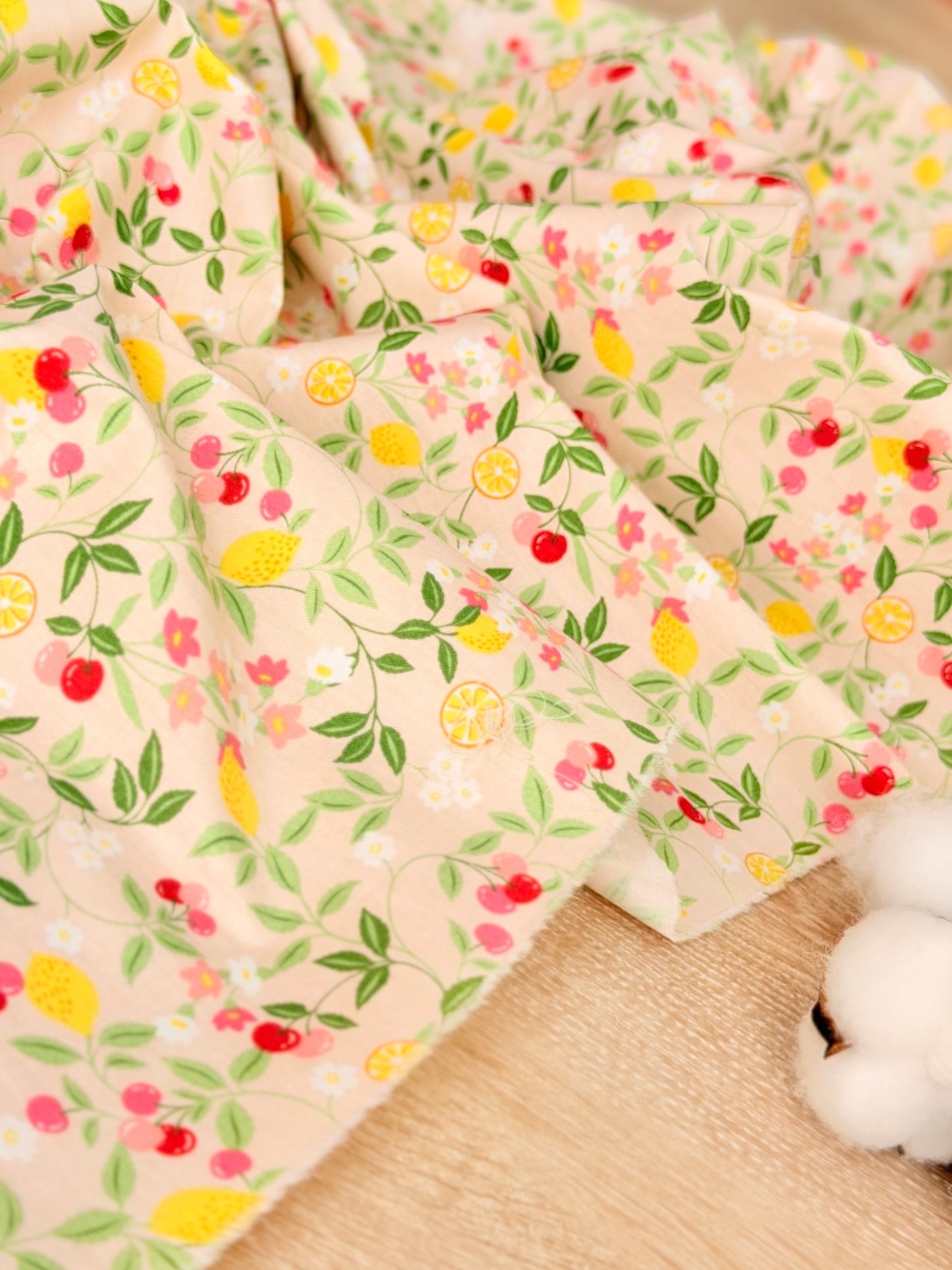 Cotton Twill Citrus Garden