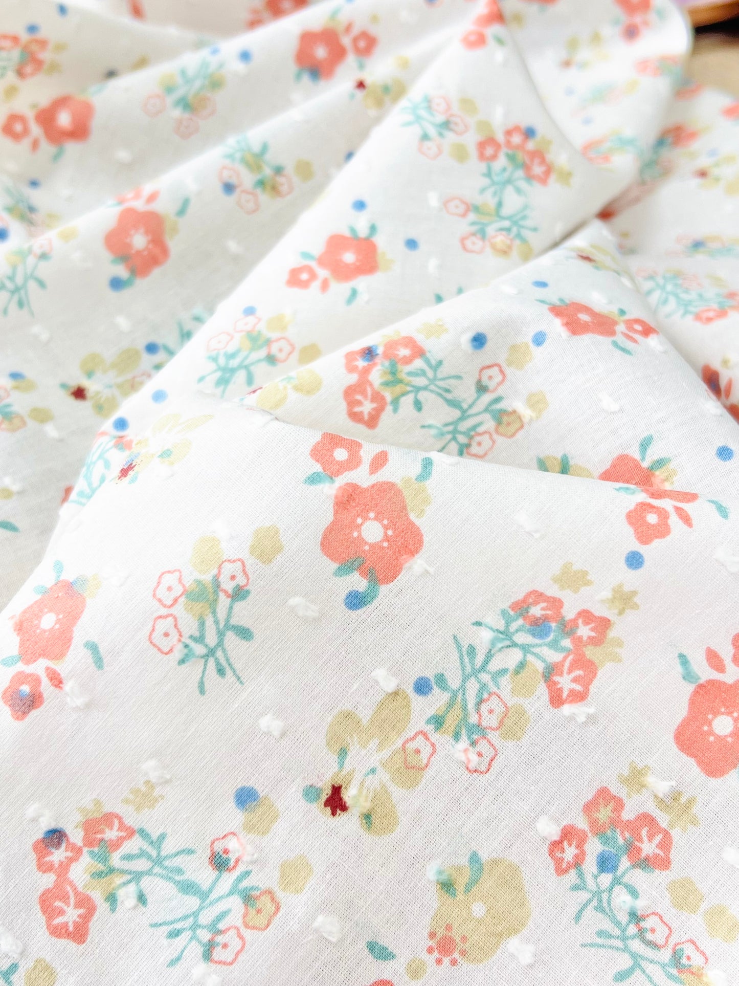 Printed Plumeti Cotton Flowers 19