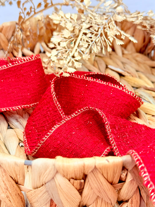 Listón Scarlet Shine Tweed