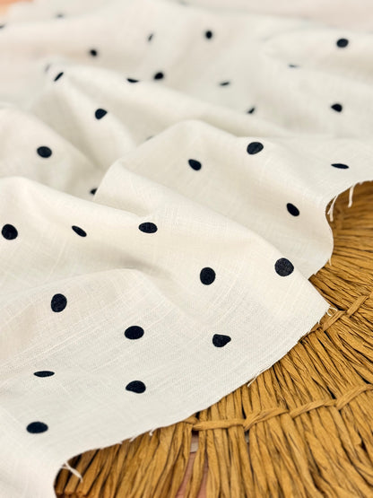 Printed Linen Small Dot