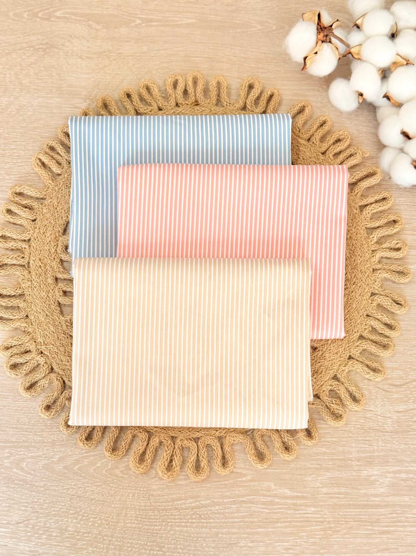 Cotton Twill Pastel Stripes