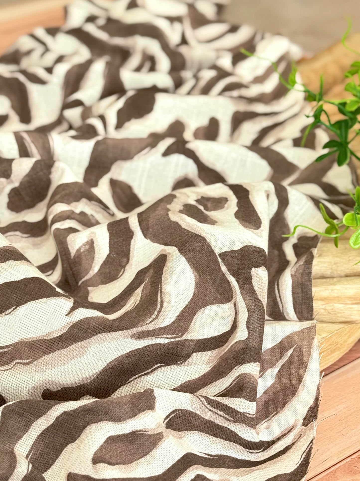 Printed Linen Savanna Flow