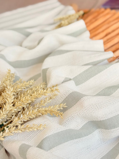 Artisanal Printed Linen Stripes 04