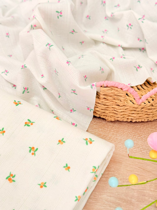 Printed Cotton Jersey Tiny Blossoms