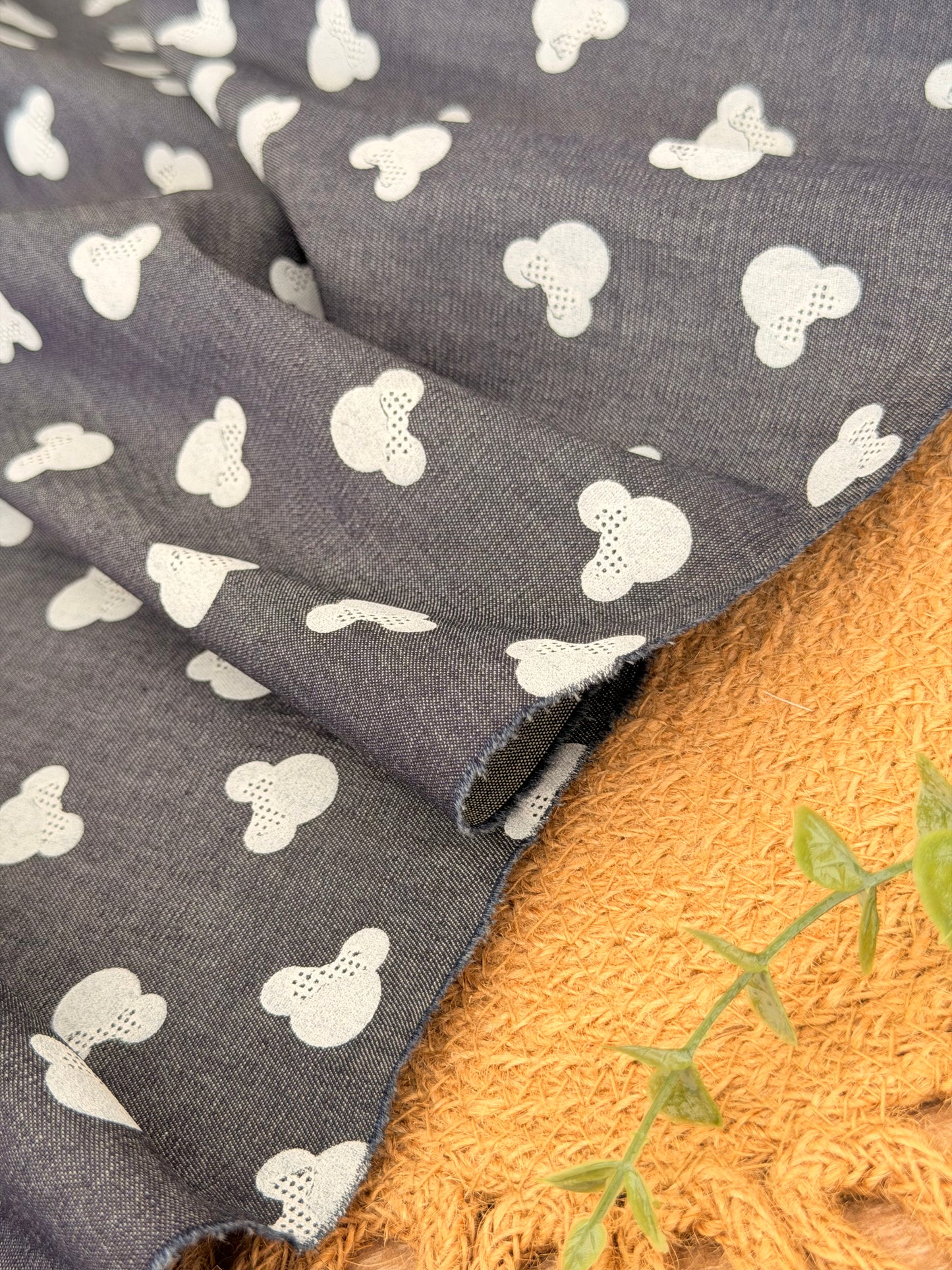 Printed Denim Mini Mouse