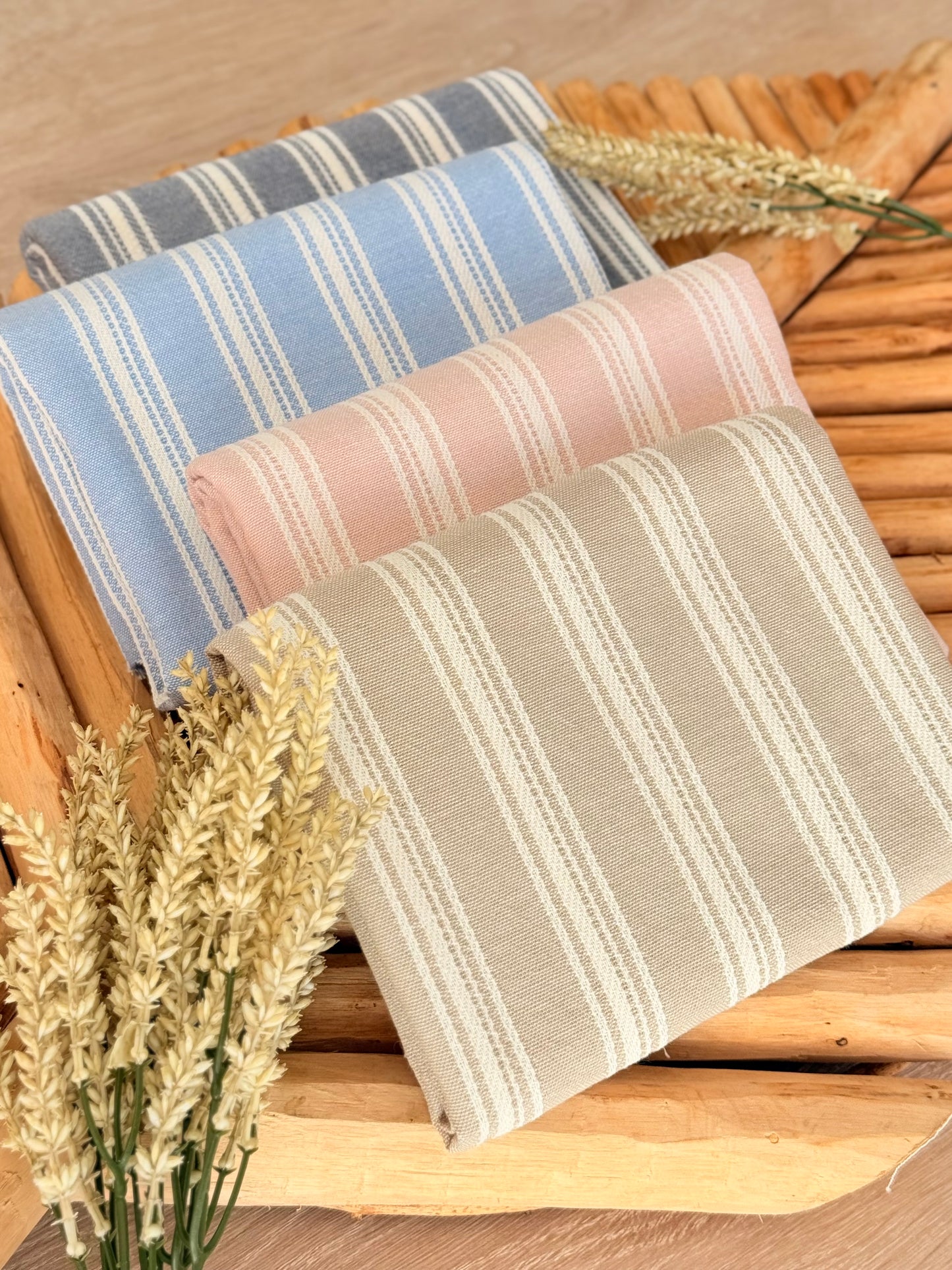 Artisanal Printed Linen Stripes 03