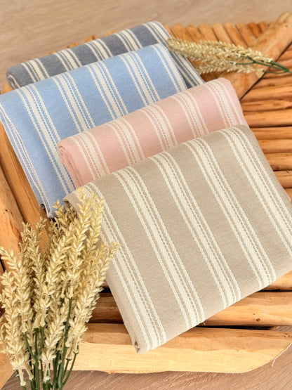 Artisanal Printed Linen Stripes 03