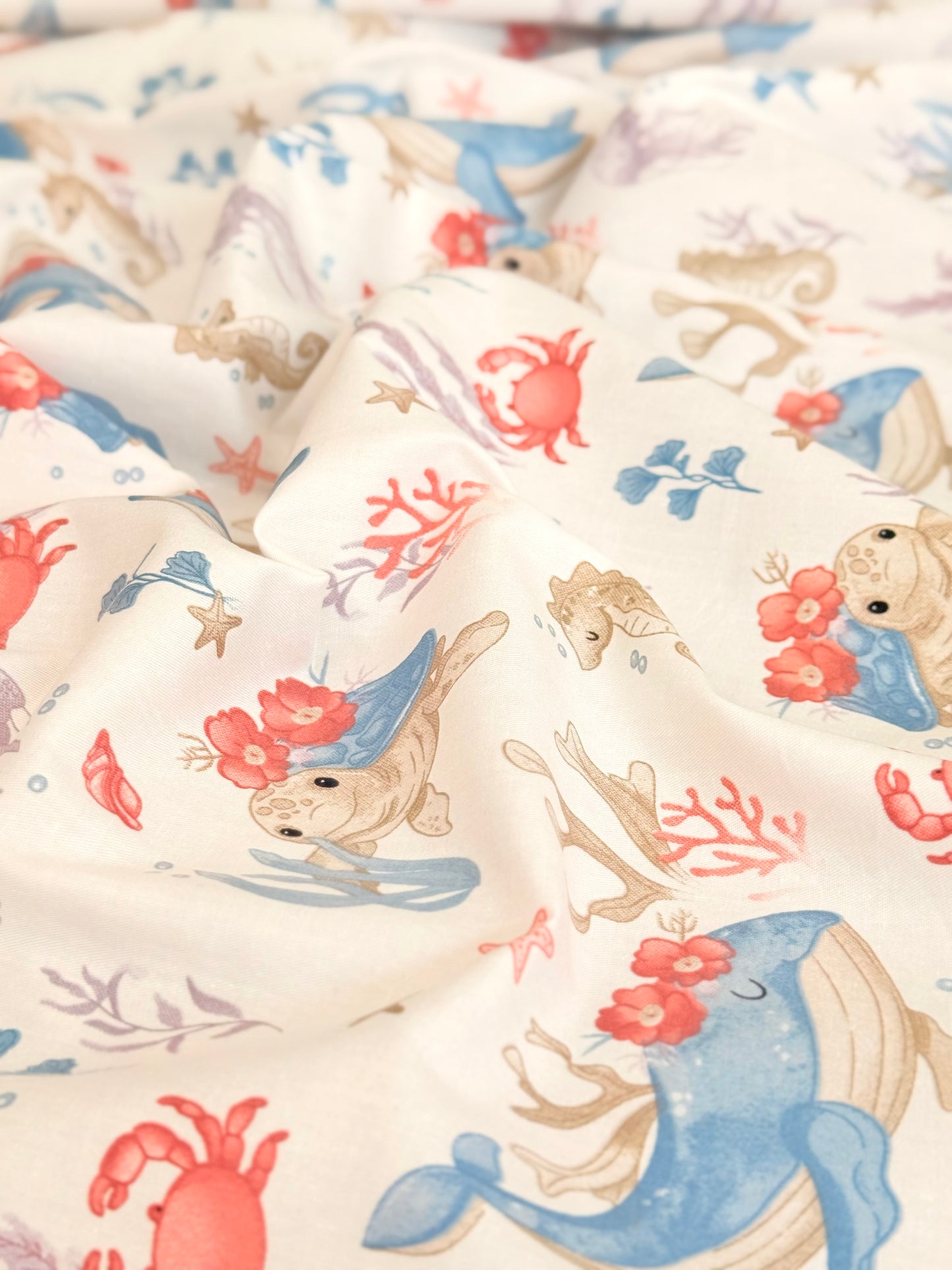 Cotton Twill Ocean Whispers