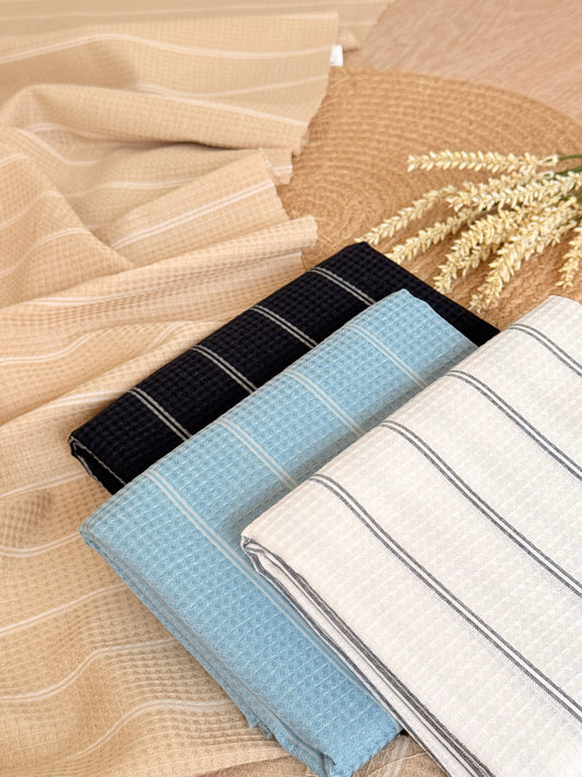 Waffle Fabric Coastal Texture