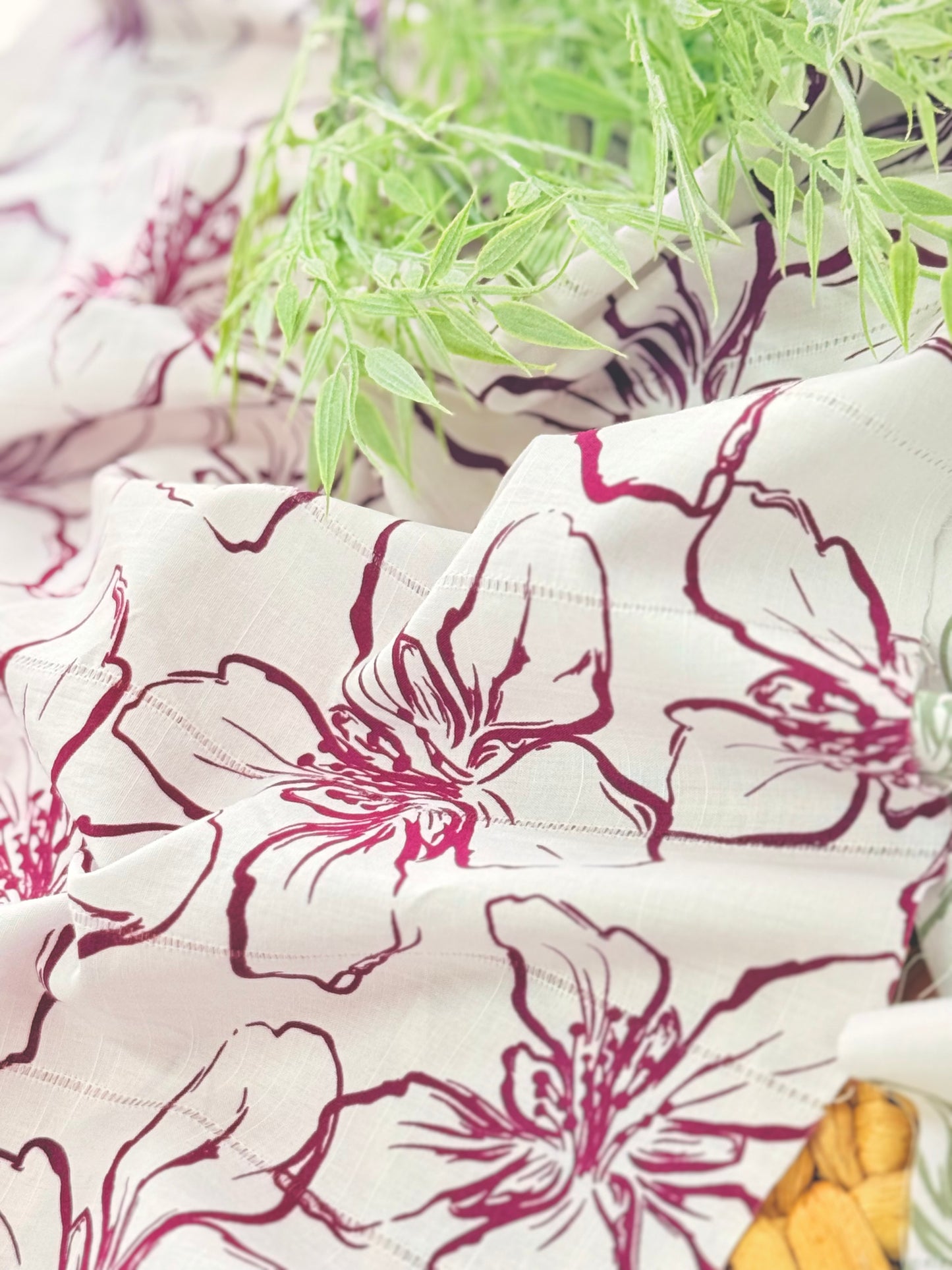 Embroidered Cotton Bloom Lines