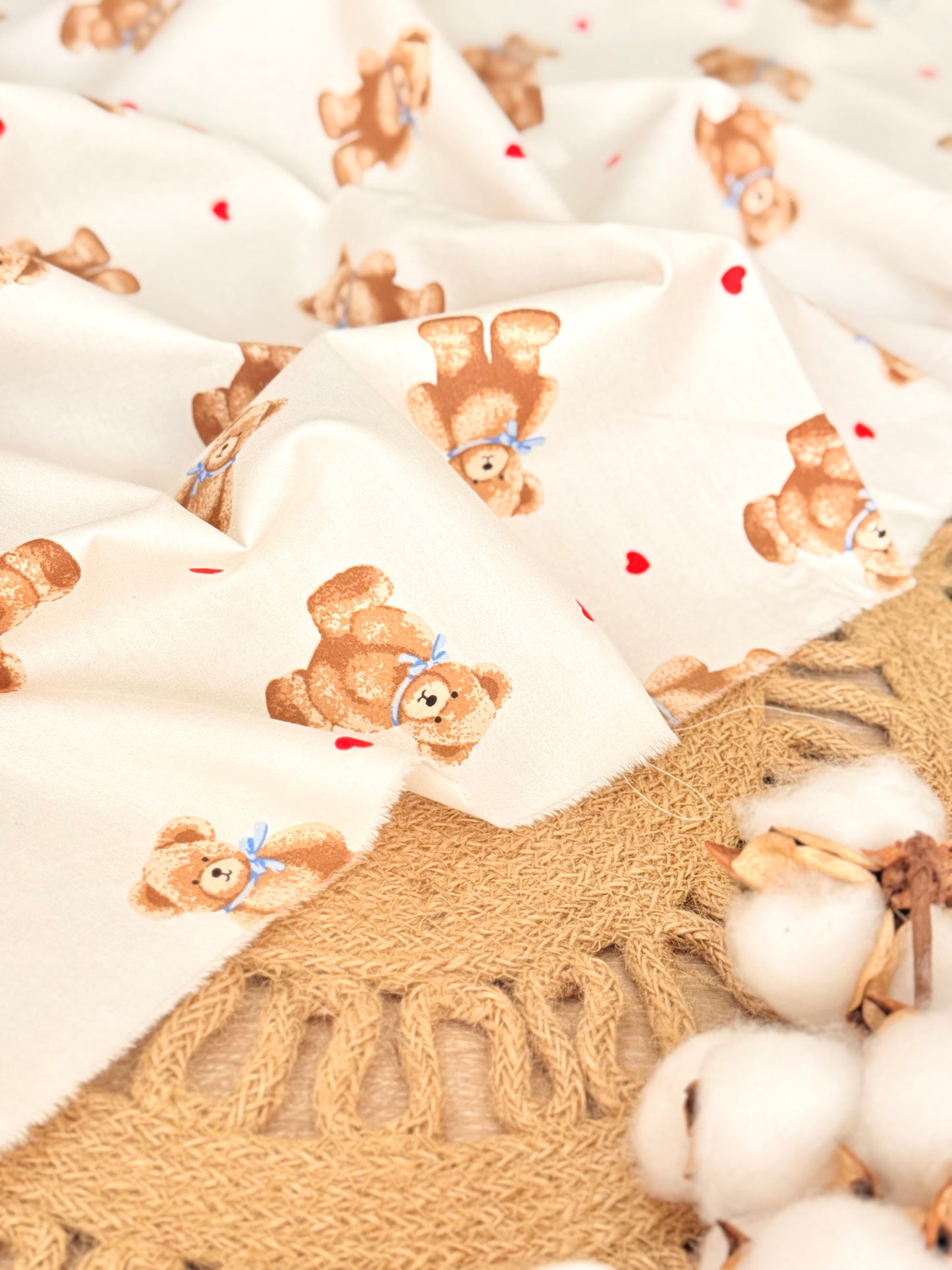 Cotton Twill Teddy Hugs