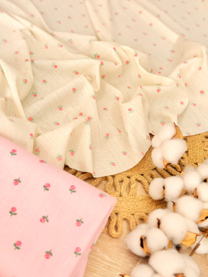 Printed Cotton Jersey Blush Petals