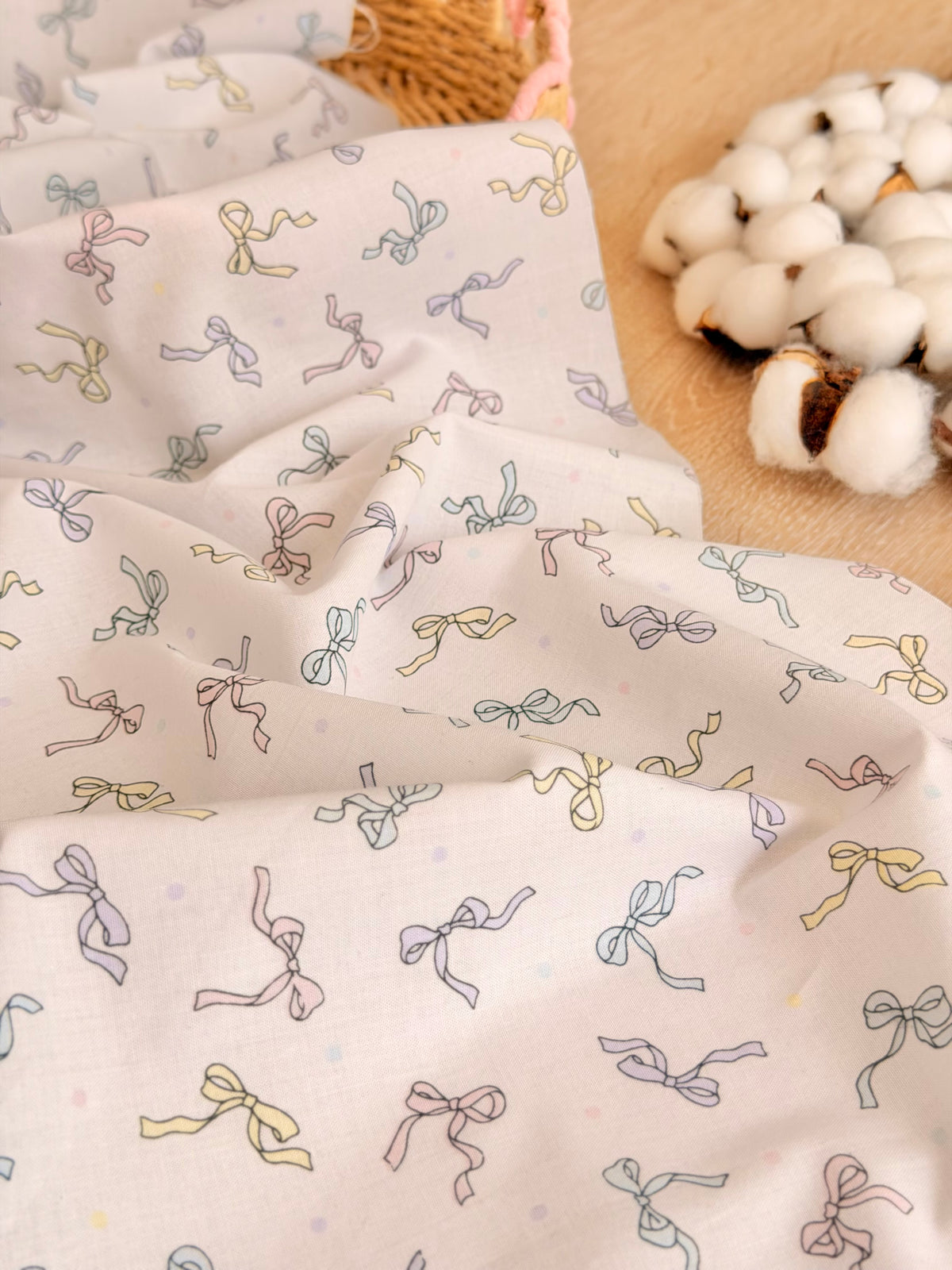 Printed Cotton Pastel Ribbons