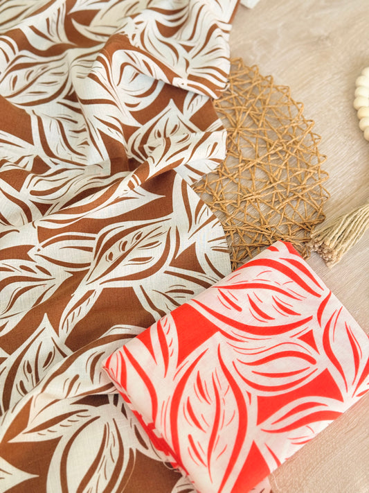 Printed Linen Tropical Trace