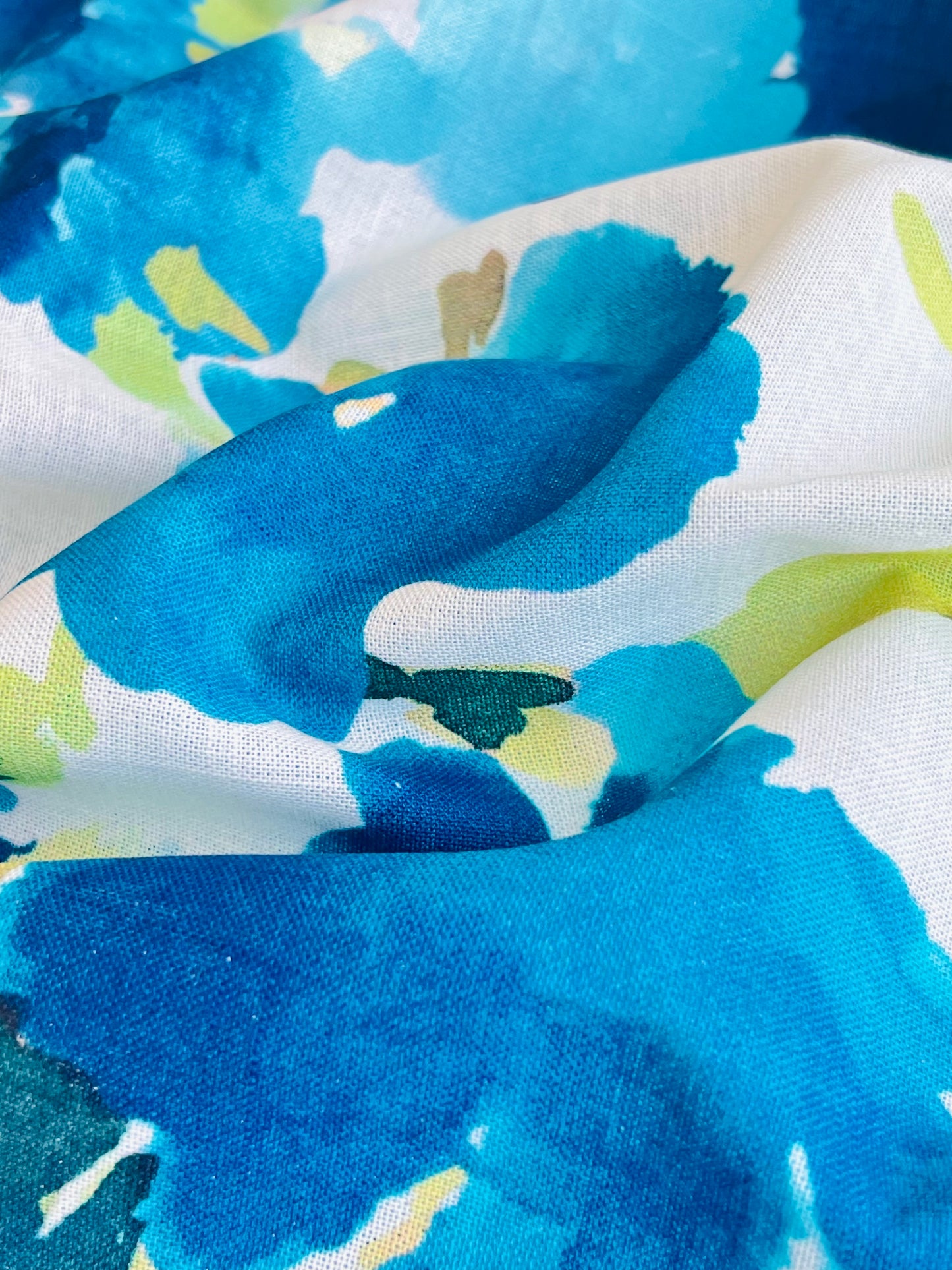 Printed Linen Aquarela Flowers