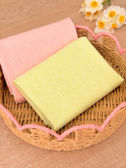 Puff Printed Cotton Petal Lattice
