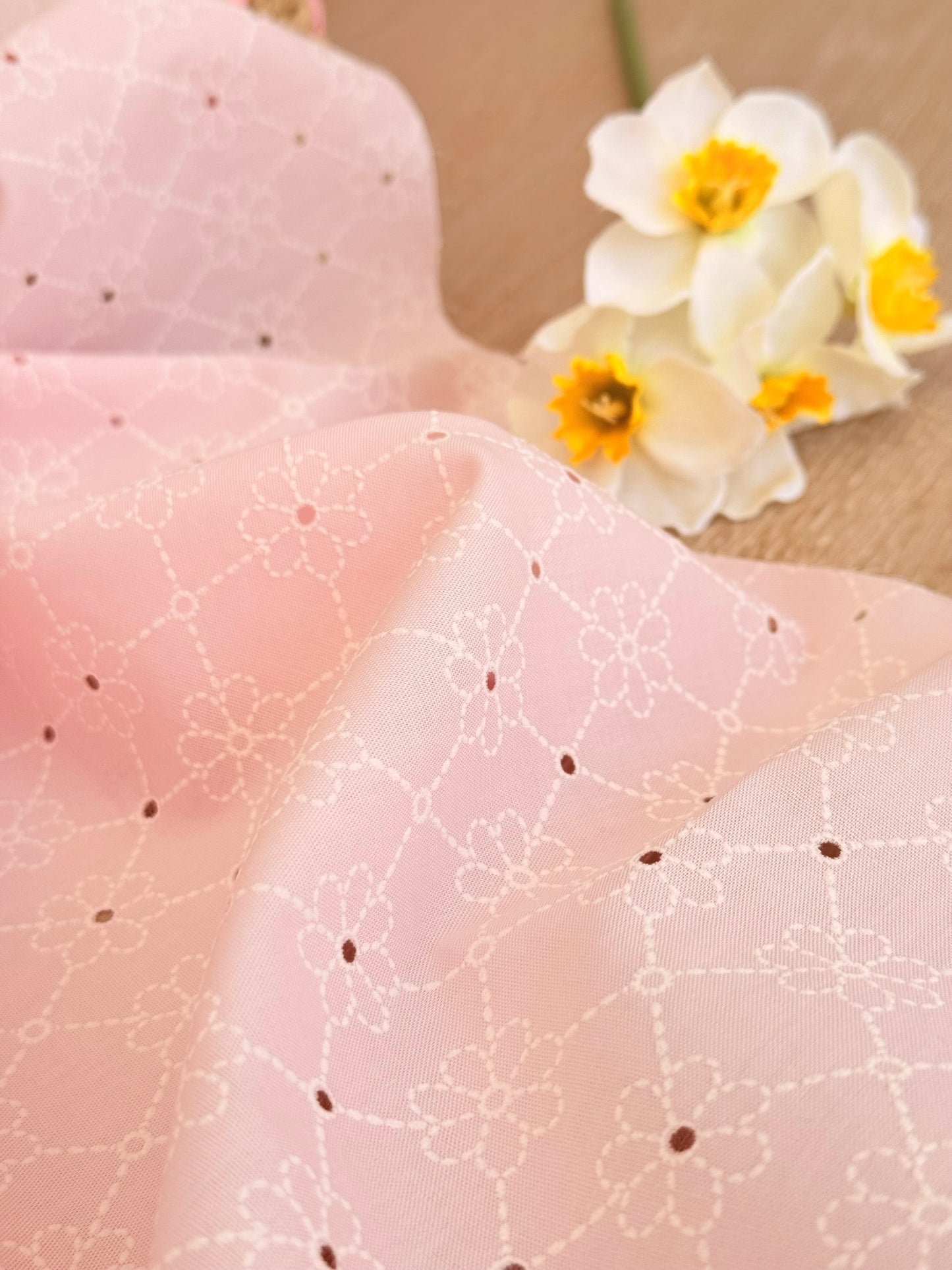 Puff Printed Cotton Petal Lattice