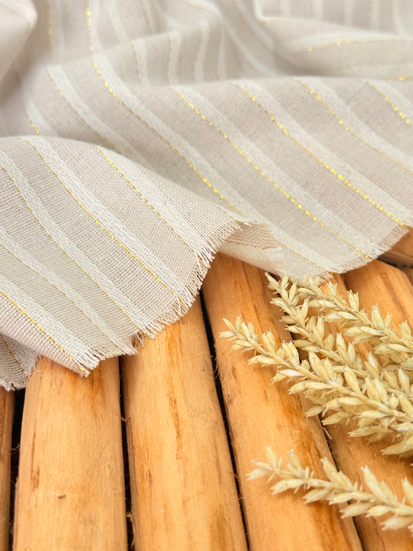 Artisanal Linen Lurex Stripes