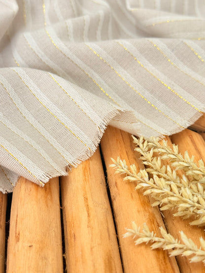 Artisanal Linen Lurex Stripes