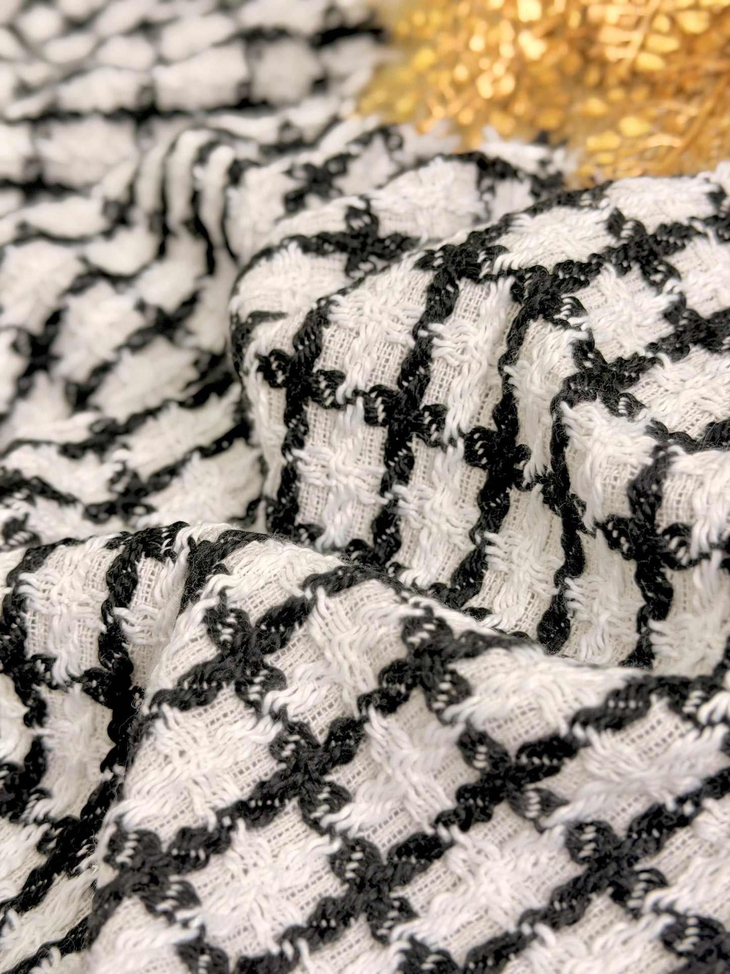 Tweed Monochrome Grid