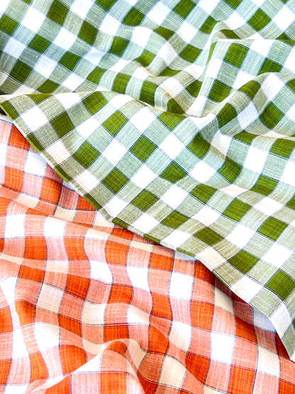 Printed Linen Checks 05