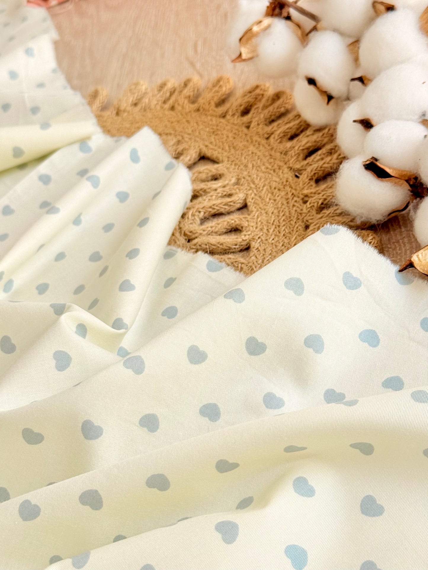Cotton Twill Pastel Hearts