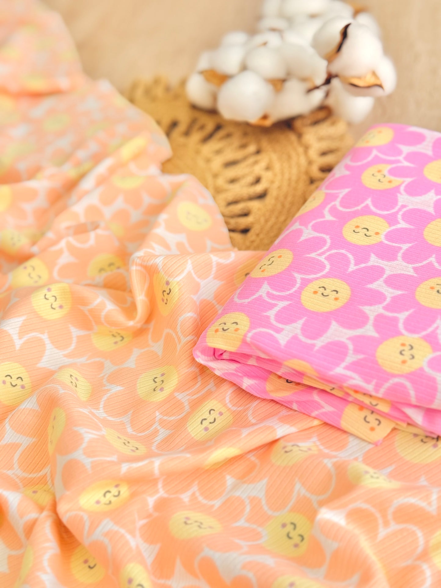 Printed Rib Happy Bloom