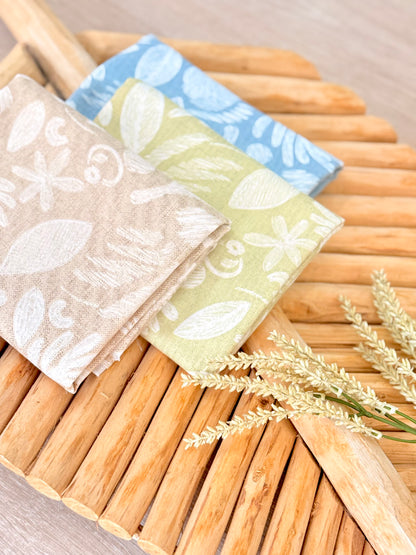 Printed Linen Slub Wild Strokes