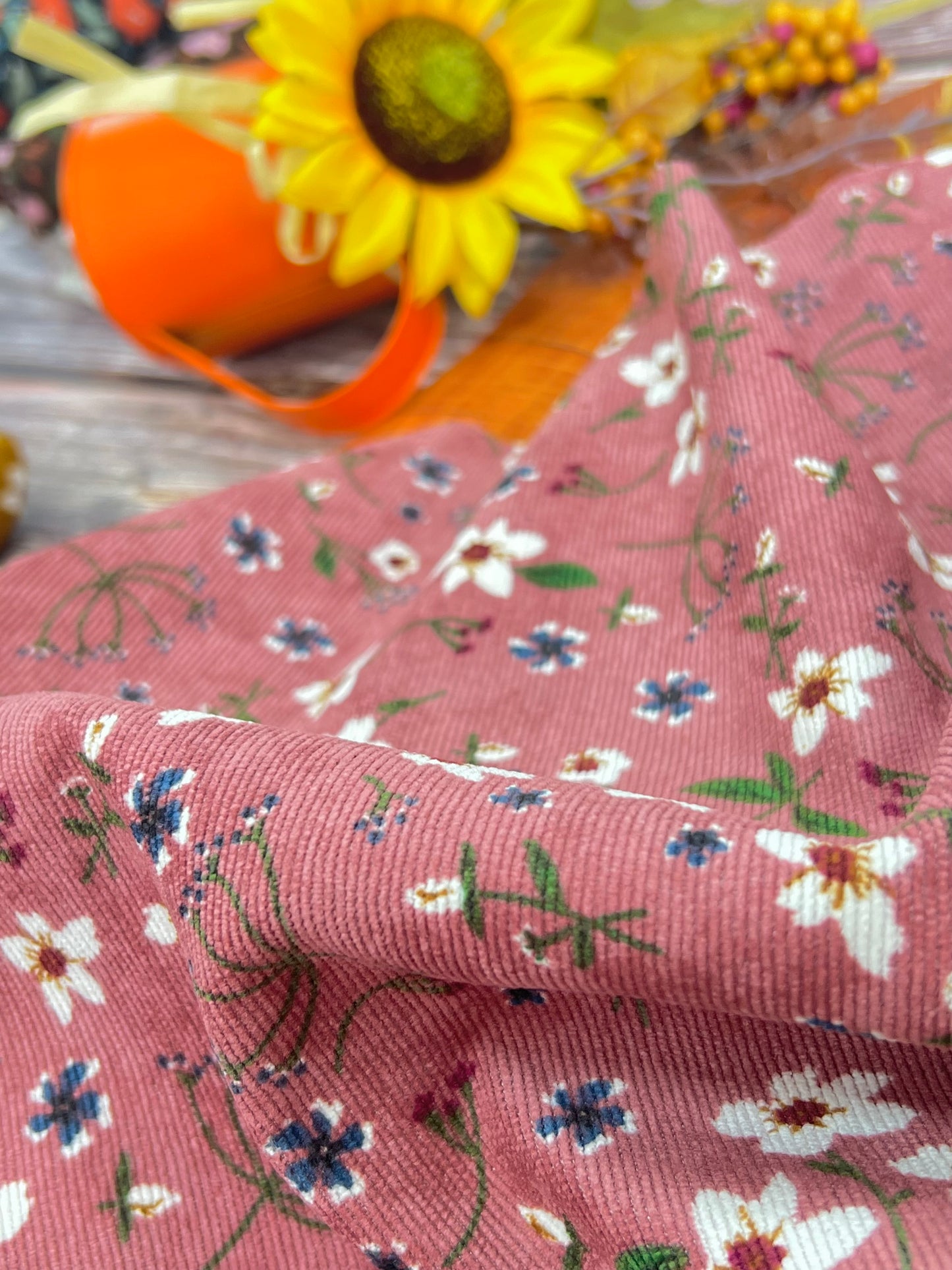 Printed Corduroy Flower 12