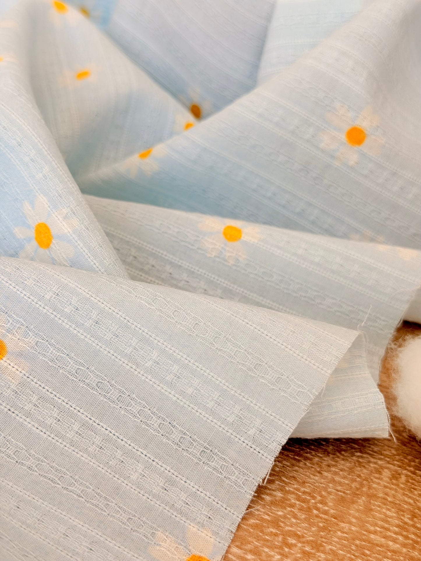 Embroidered Cotton Daisy Blush