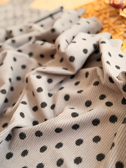 Printed Corduroy Mocha Dots