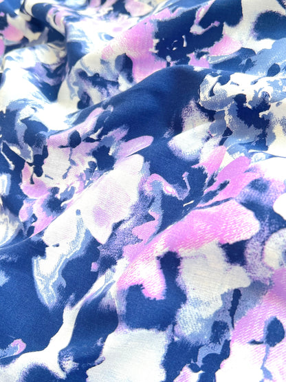 Printed Linen Tie Dye Flowers