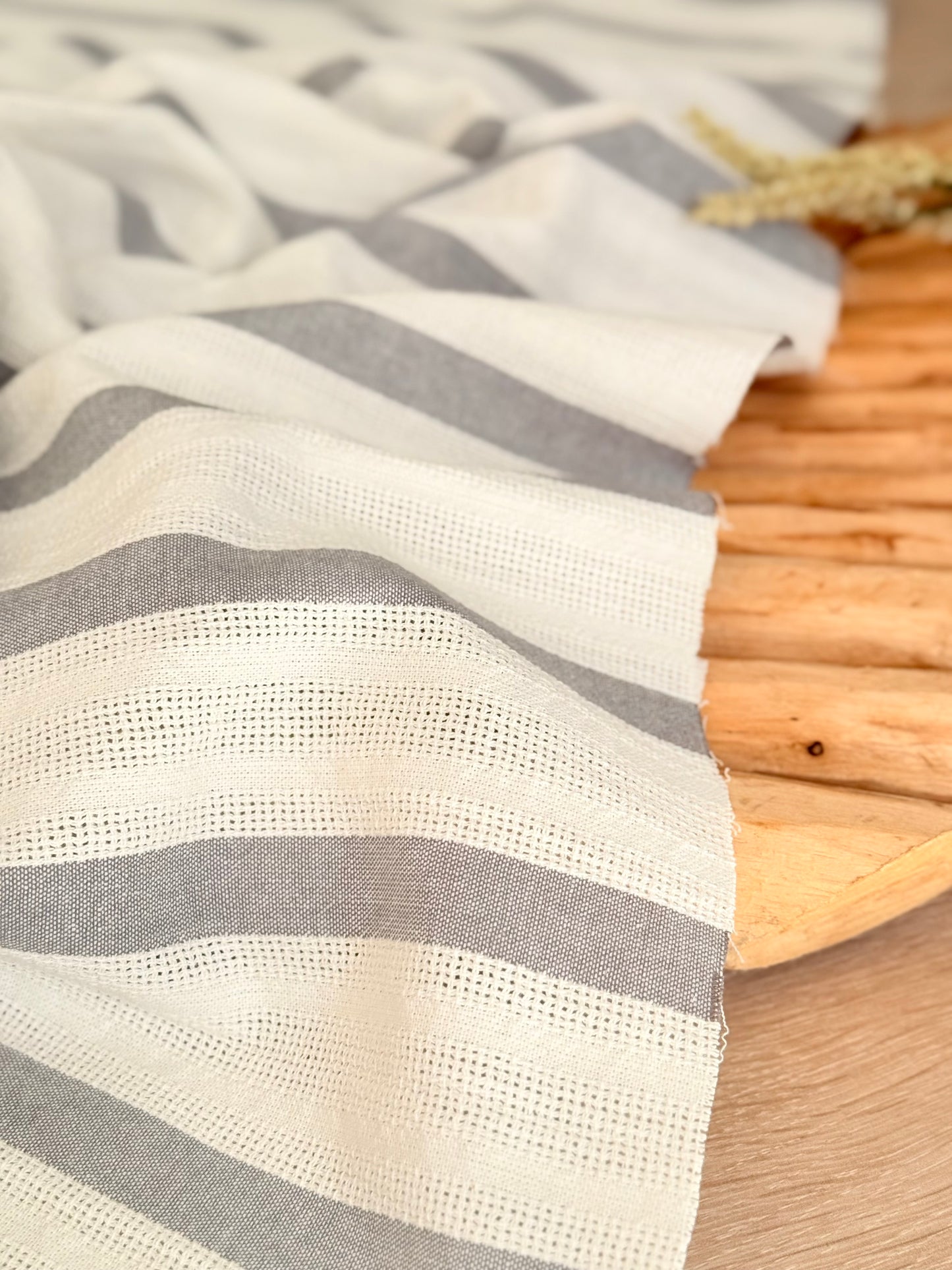 Artisanal Printed Linen Stripes 04