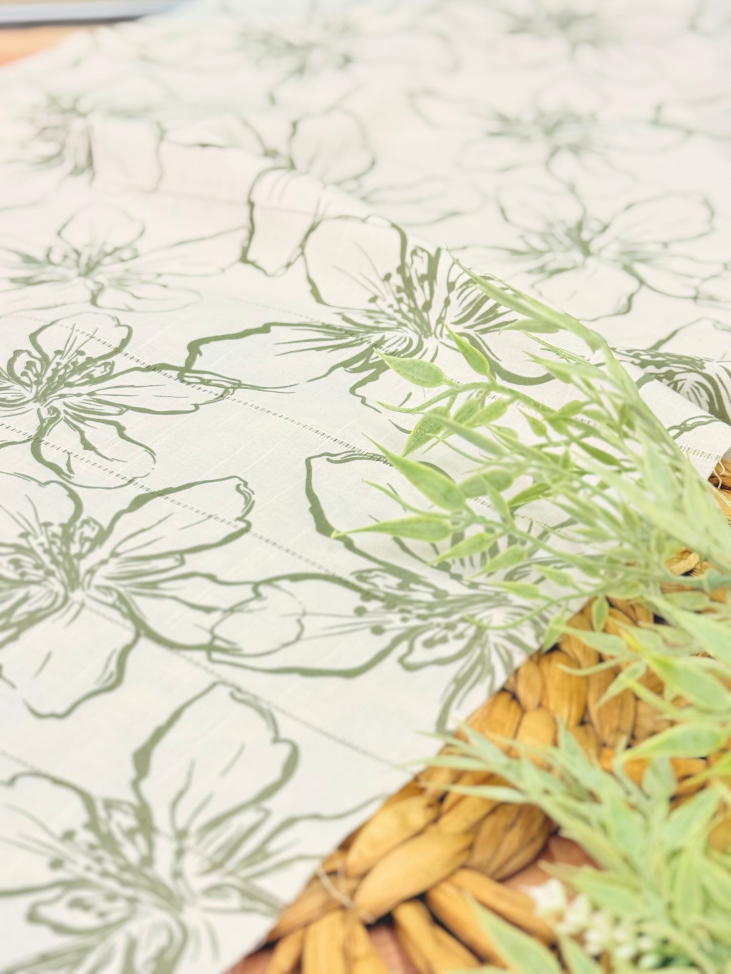Embroidered Cotton Bloom Lines