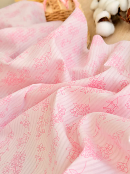 Printed Voile Blush Botanica
