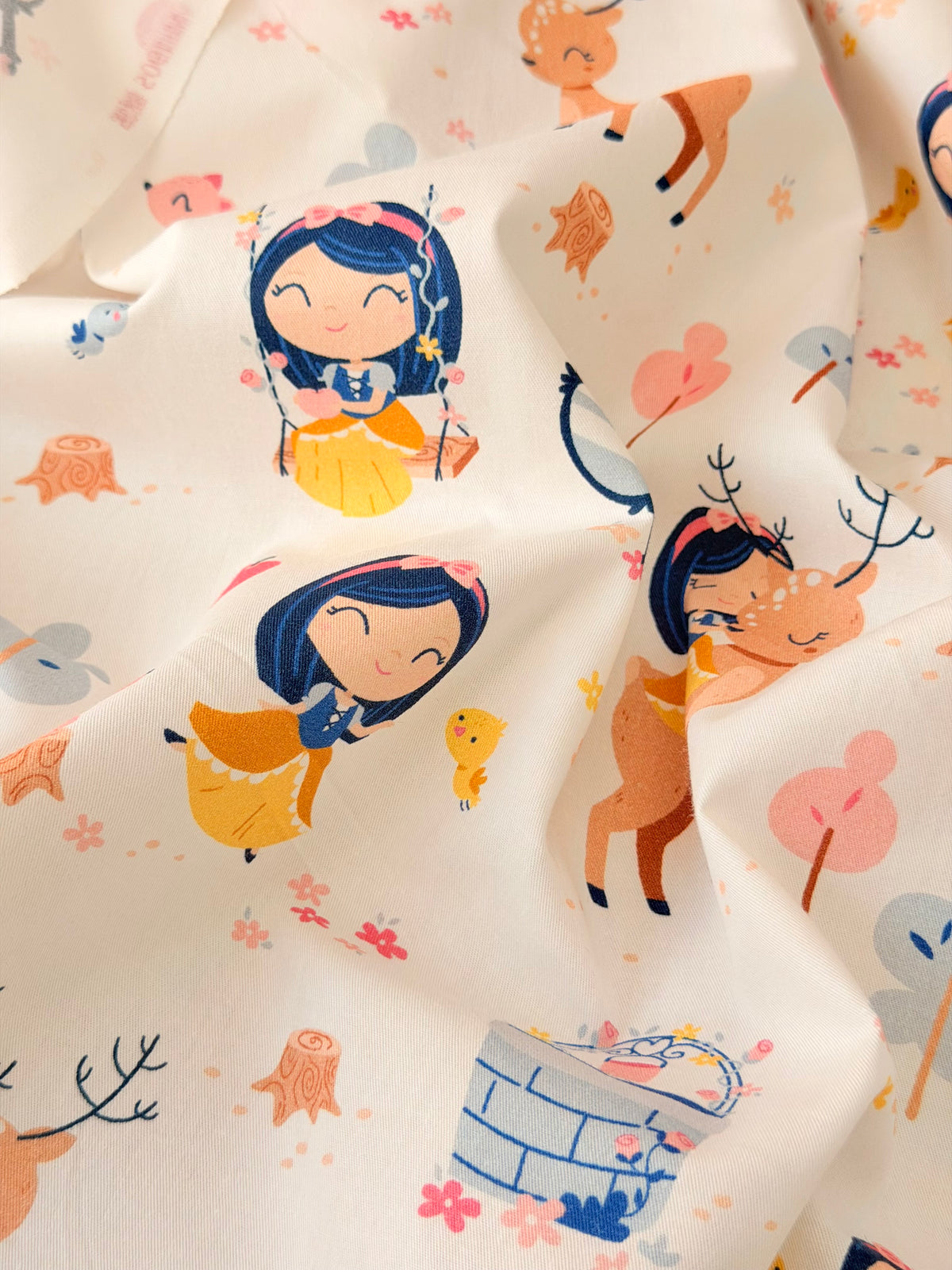 Cotton Twill Snow White Forest