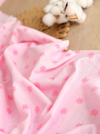 Printed Cotton Jersey Daisy Wishes