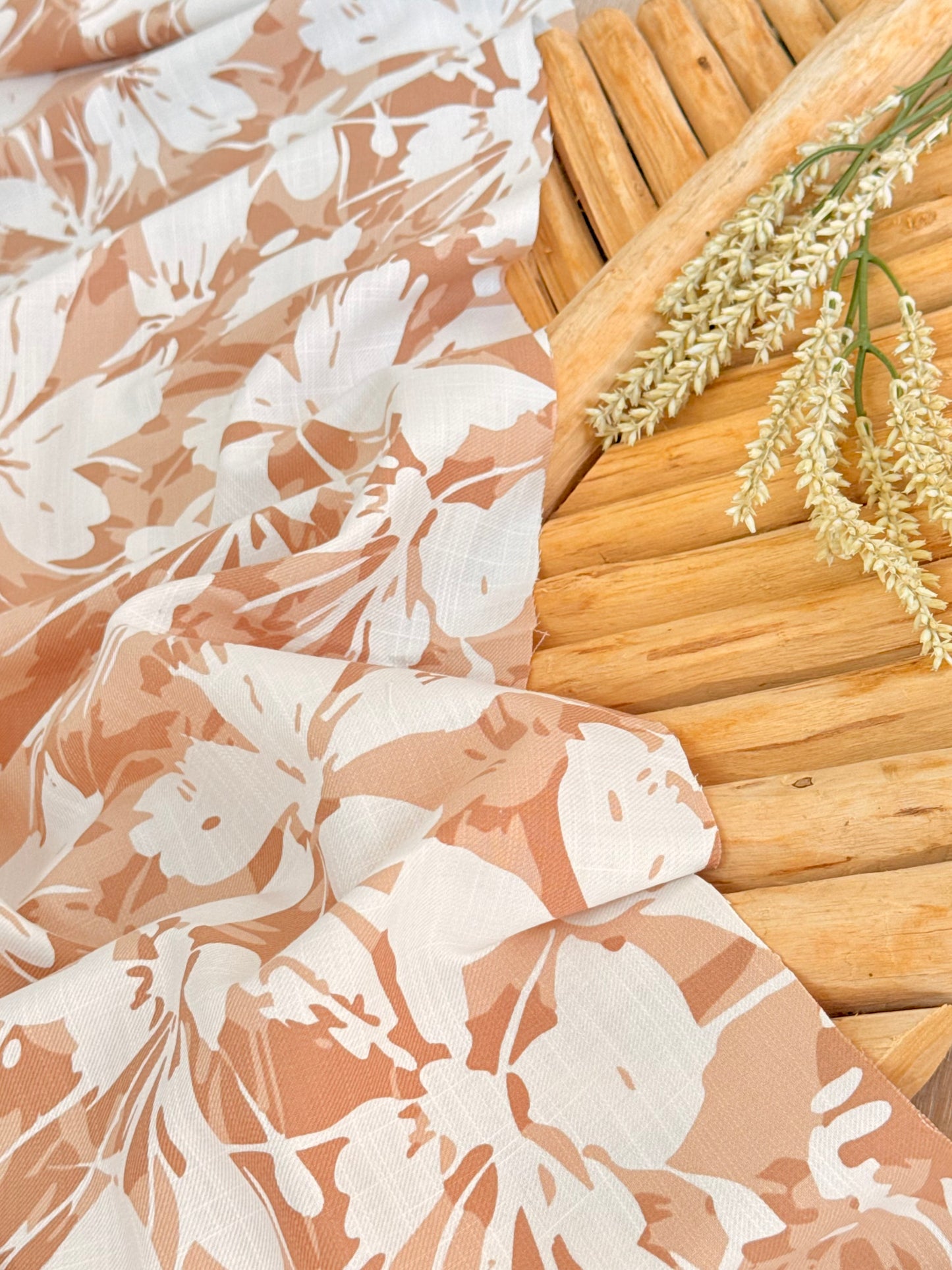 Printed Linen Slub Island Bloom