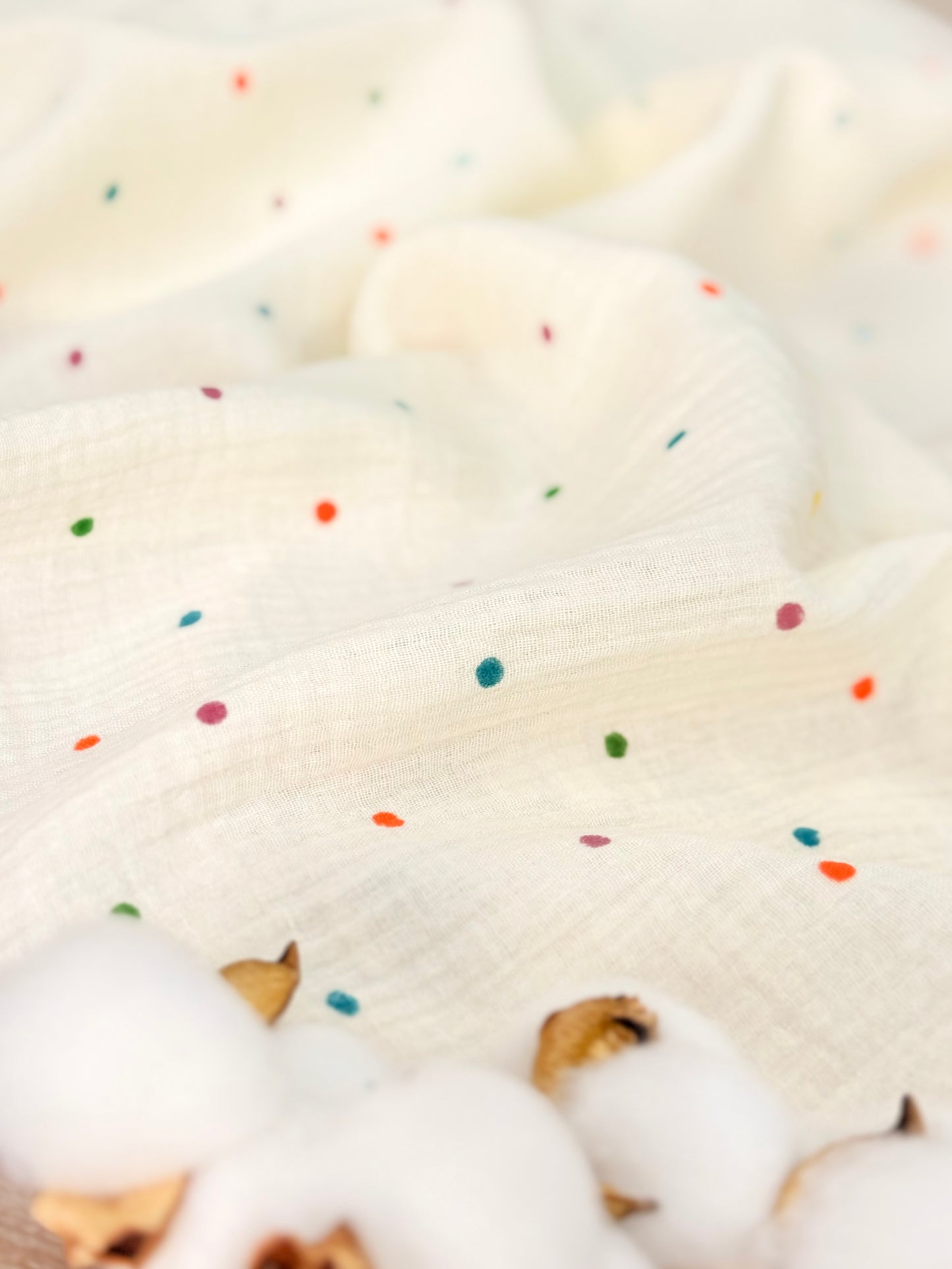 Muselina Rainbow Dots