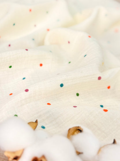 Muselina Rainbow Dots