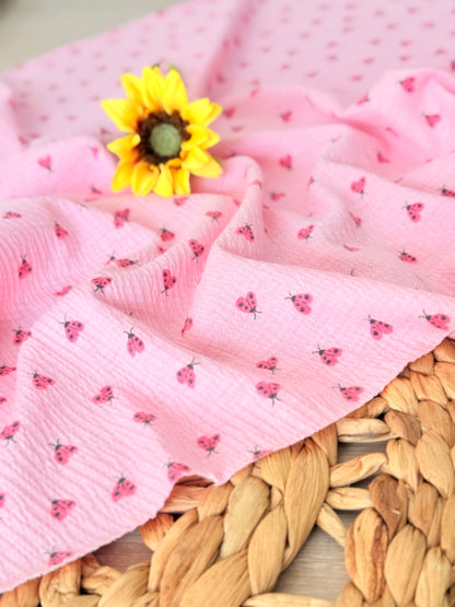 Knitted Seersucker Ladybug Garden