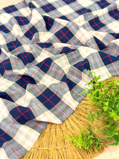 Printed Linen Checks 06