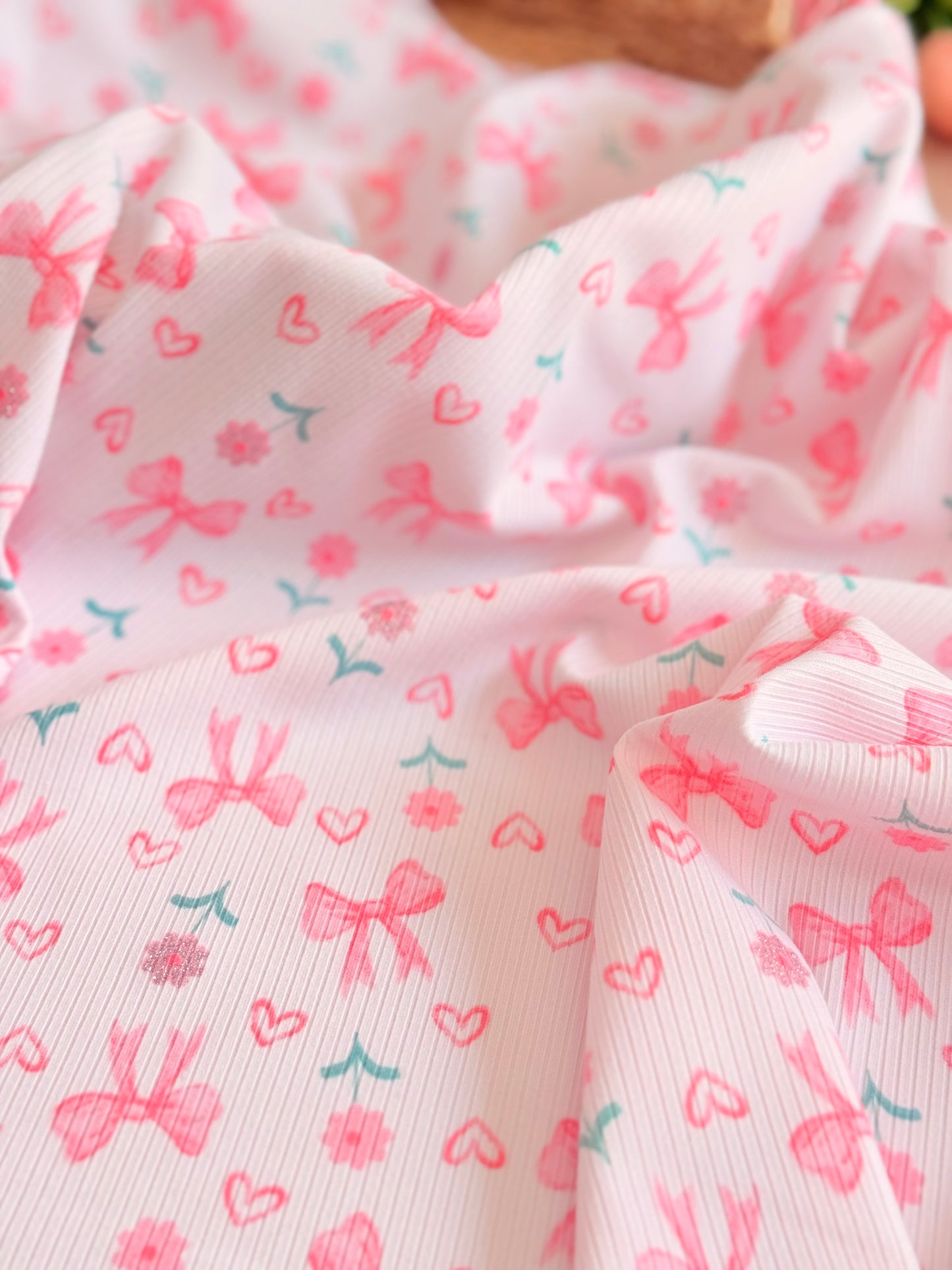 Printed Rib Sweet Bow Garden