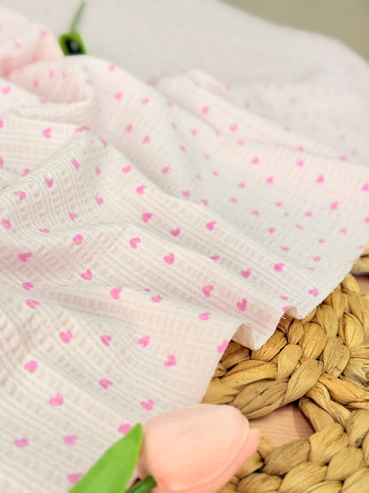 Knitted Seersucker Hearts